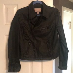 Banana Republic black waxed denim jacket size m